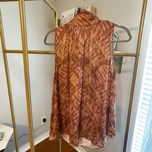 Mauve/Rust high neck top (tie closure)